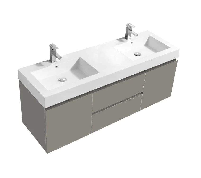 DAMIAN Chelsea Grey Wall Mount Vanity