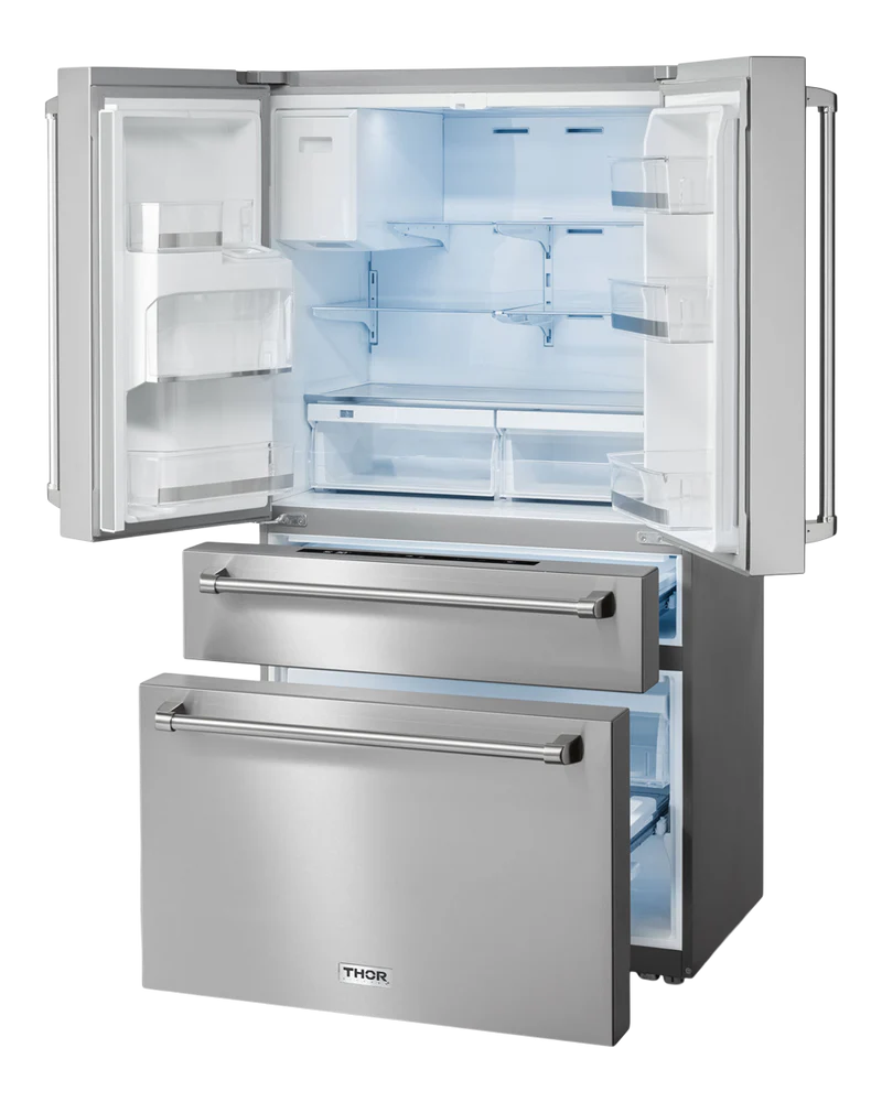 36 Inch Professional French Door Refrigerator with Ice and Water Dispenser (Counter Depth)