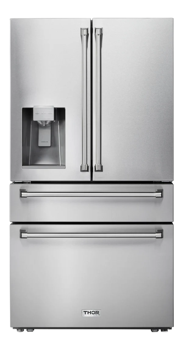 36 Inch Professional French Door Refrigerator with Ice and Water Dispenser (Counter Depth)
