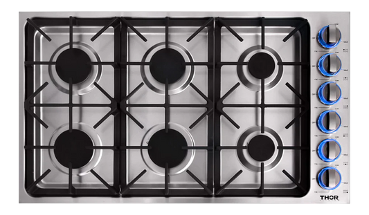 36 Inch Professional Drop-In Gas Cooktop