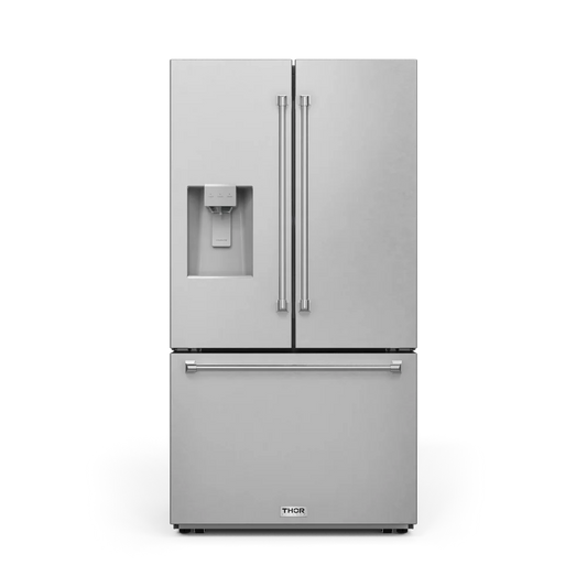 36 Inch French Door Refrigerator with Ice and Water Dispenser (Standard Depth)