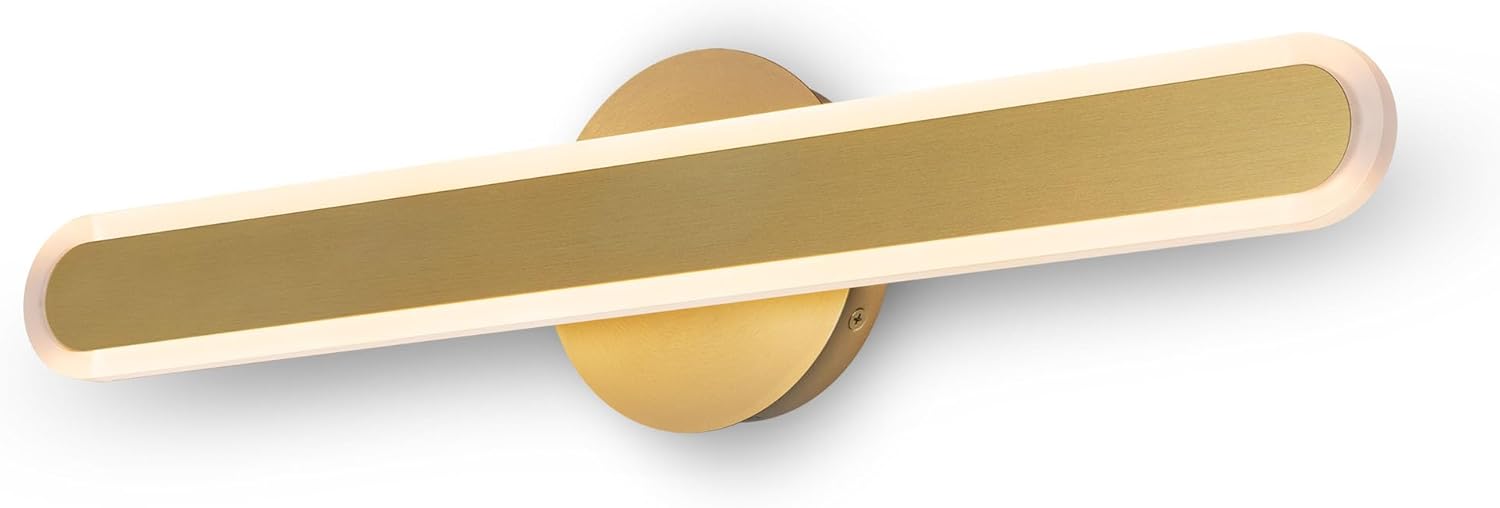 Tubicen Gold Bathroom Vanity Light Wall Light Fixture Over Mirror 10W LED Dimmable Modern Bathroom Sconce 21.6in Linear Wall Lights 3000K