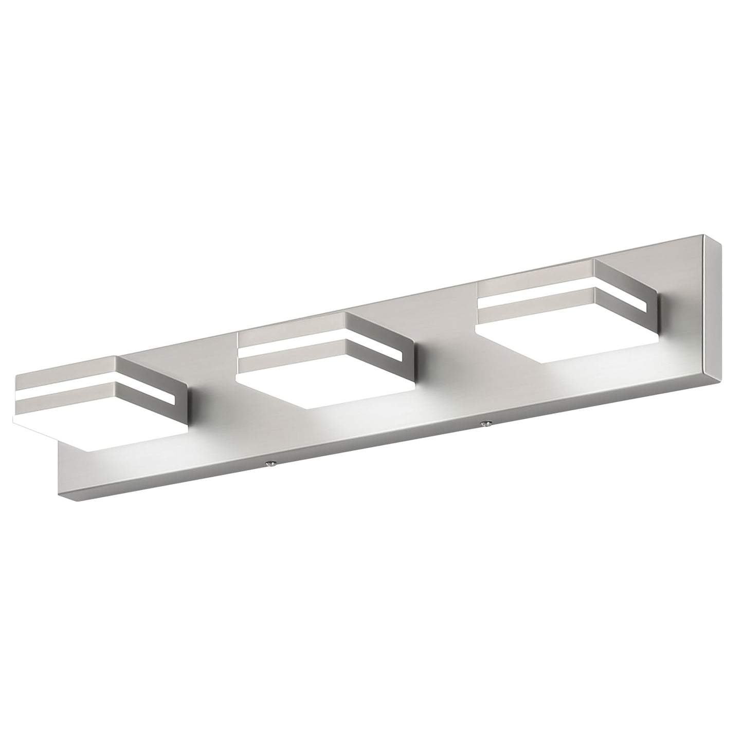 LED Modern Bathroom Vanity Light Fixtures (3-Light, 24-Inch), Matte Black Modern Acrylic Bathroom Wall Lighting Fixtures Over Mirror (Cool White 6000K)