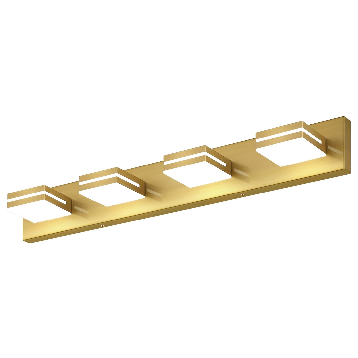 LED Modern Bathroom Vanity Light Fixtures (3-Light, 24-Inch), Matte Black Modern Acrylic Bathroom Wall Lighting Fixtures Over Mirror (Cool White 6000K)