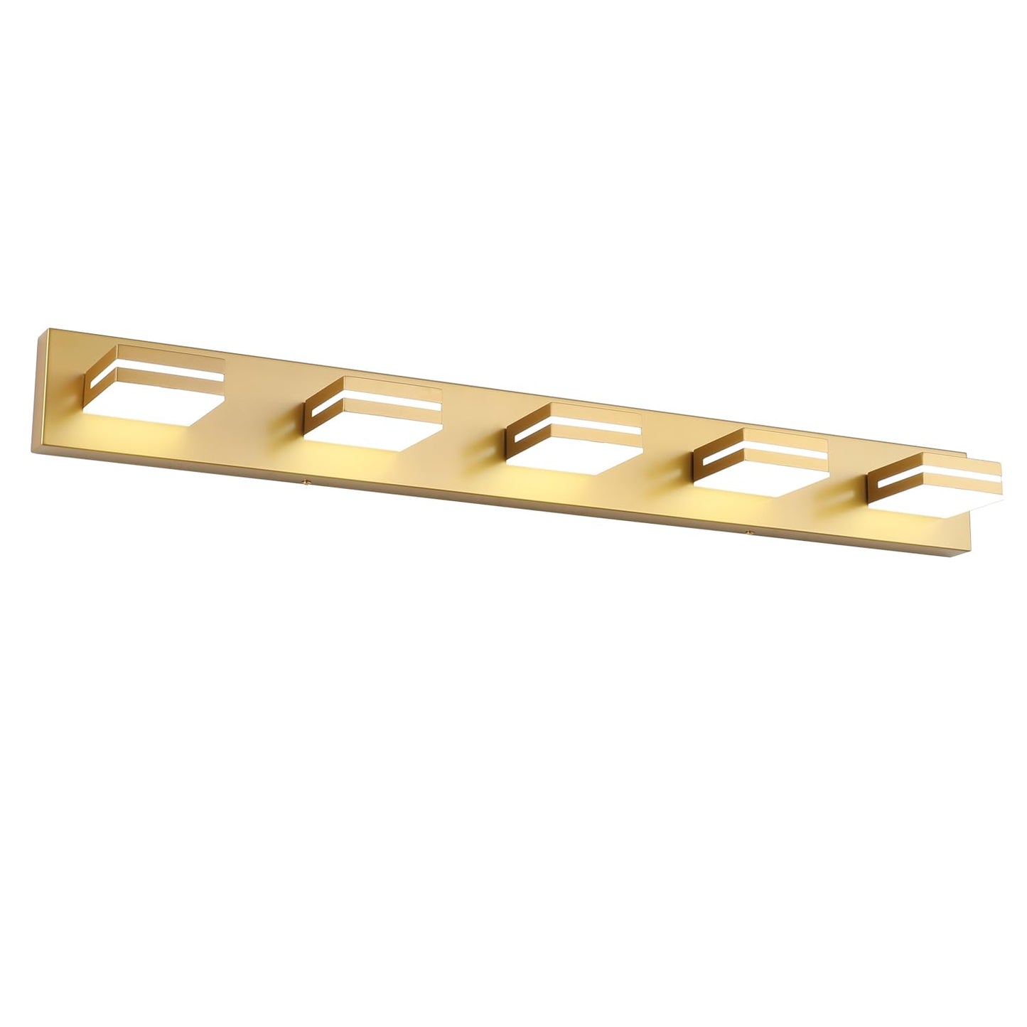 LED Modern Bathroom Vanity Light Fixtures (3-Light, 24-Inch), Matte Black Modern Acrylic Bathroom Wall Lighting Fixtures Over Mirror (Cool White 6000K)