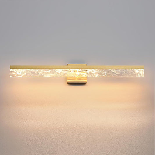 Gold Bathroom Fixtures, 32 Inch Modern Vanity Lights for Bathroom, 24W Dimmable Bathroom Fixtures Over Mirror, Led Vanity Light Bar for Bathroom,